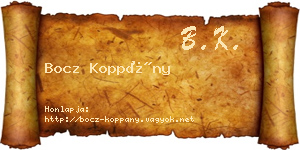 Bocz Koppány névjegykártya